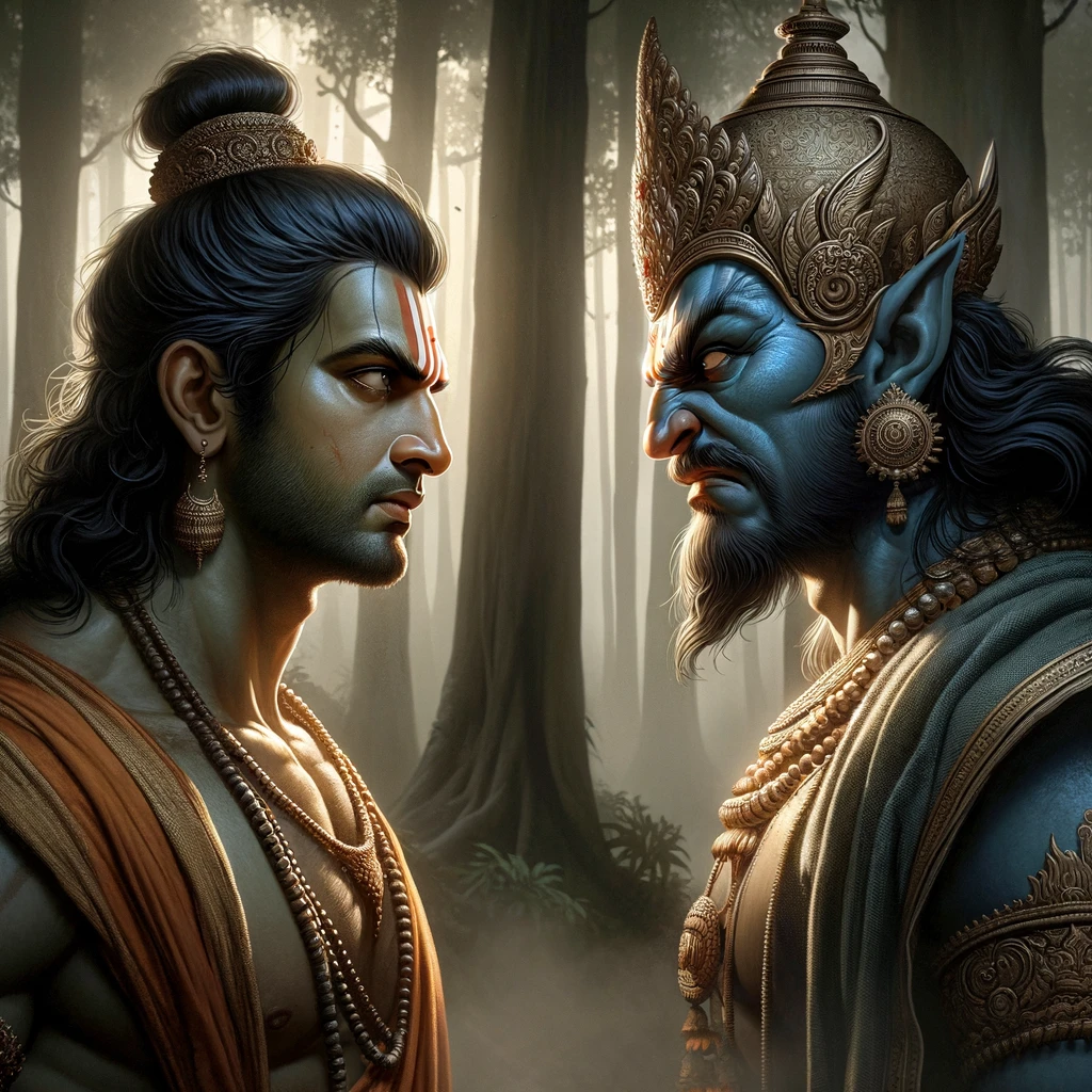 Rama and Khara Exchange Insults